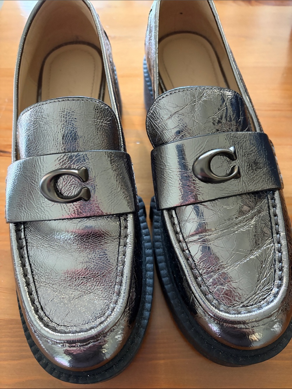 Coach Pewter Loafers